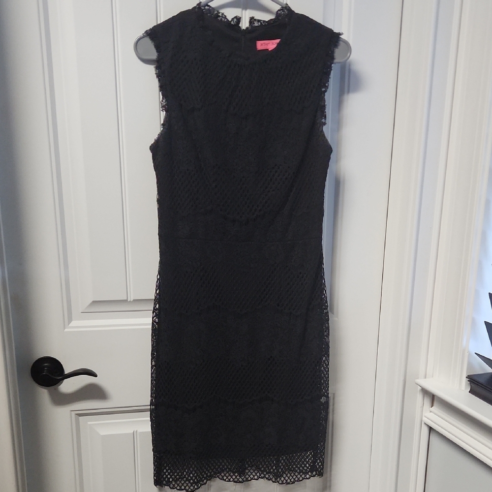Betsey Johnson Black Lace Dress Size 6